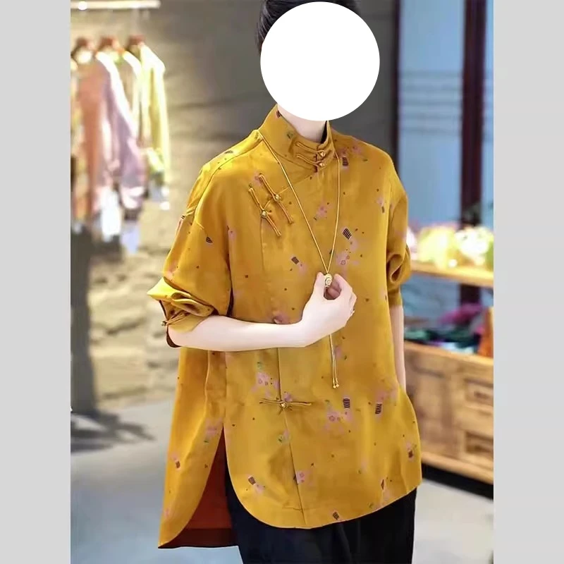 新中式女装中国风年轻款盘扣改良唐装衬衫女2025春季新款上衣小衫