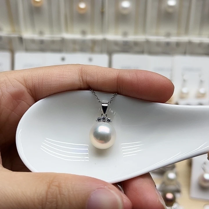吊坠(赠链)淡水珍珠银S925镶嵌11.1