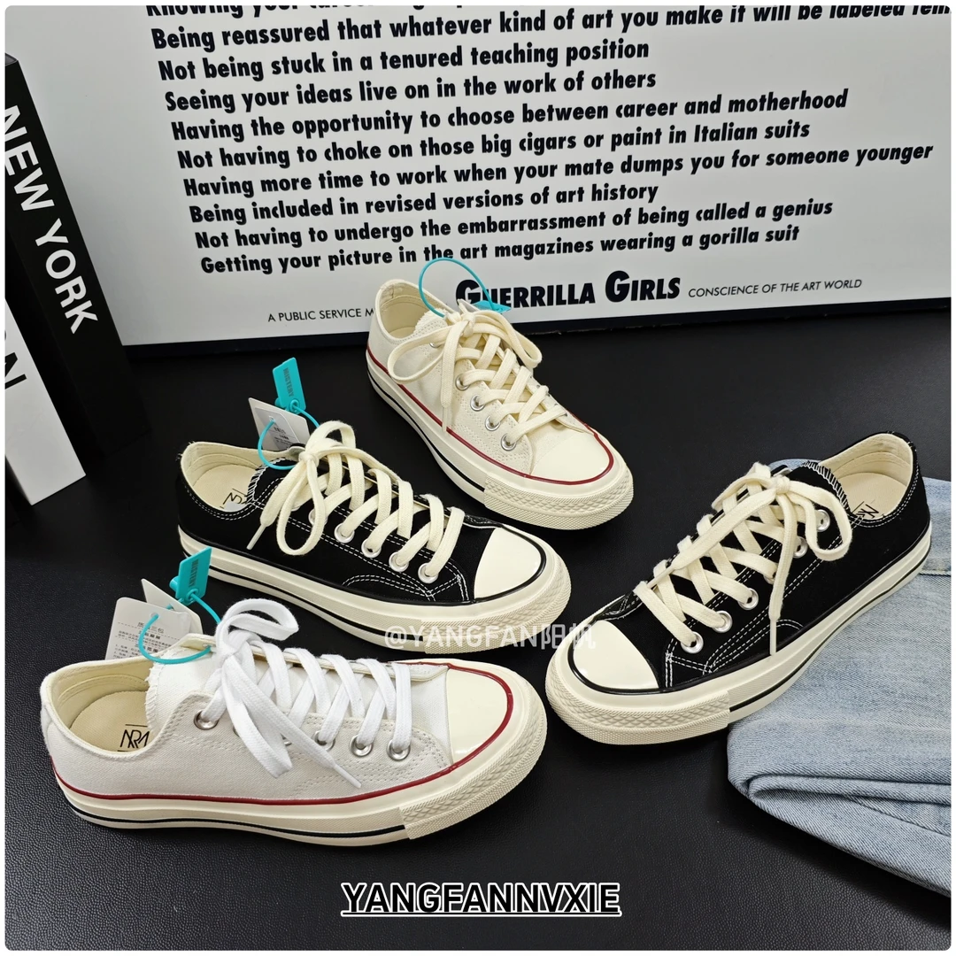 YANGFAN阳帆2025秋季新款1970s低帮帆布鞋女情侣爆款休闲板鞋男潮