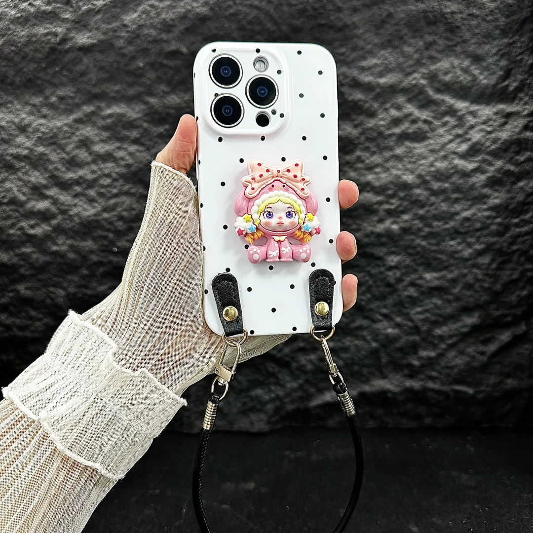 白波点适用苹果16华为OPPO小米高颜值简约个性软菲林防摔手机壳