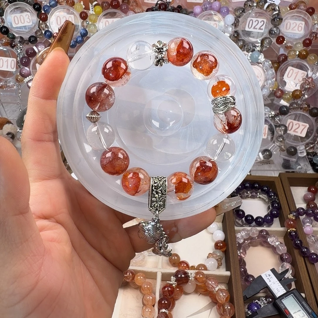 水晶手链合金红椒