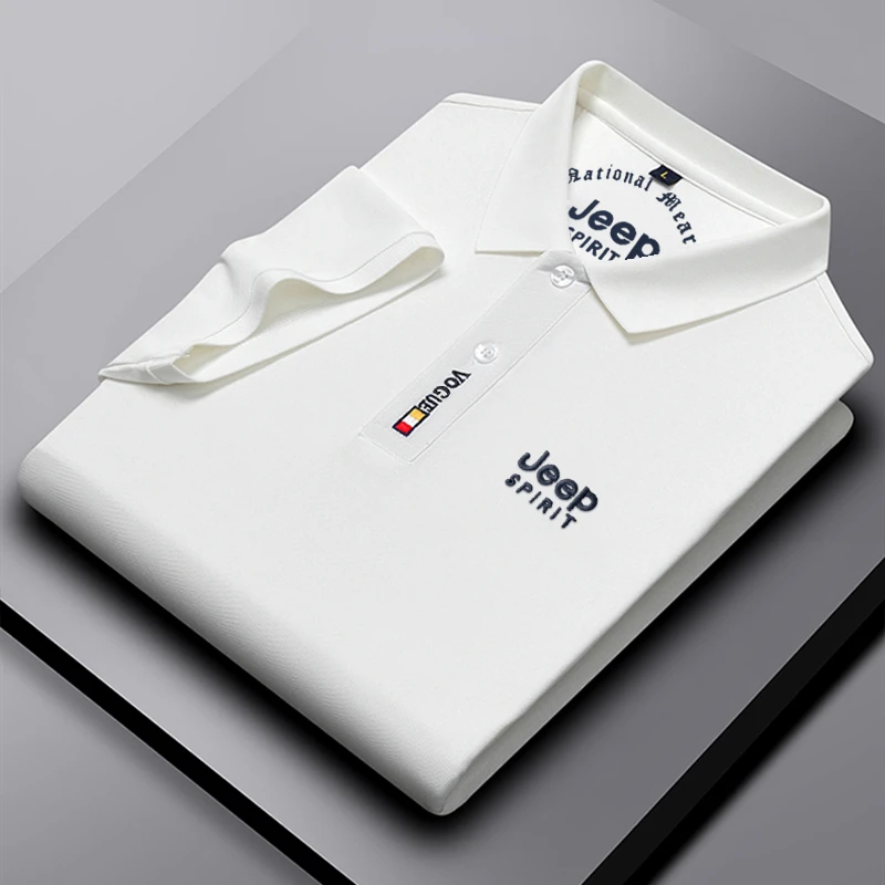 夏季男士新款短袖T恤休闲翻领POLO衫男大码薄款半袖上衣百搭男装