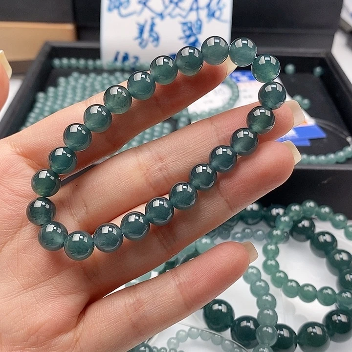 鹿***蓝未镶嵌手链翡翠散珠
