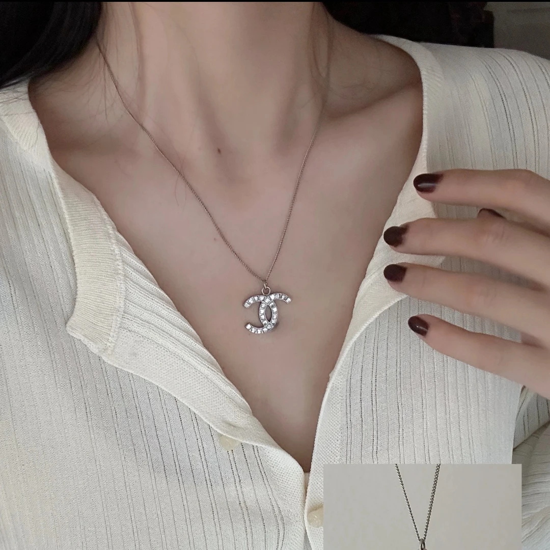 黄铜合成锆石项链 周世路设计师复古女少女风项链SXT002876FBJ