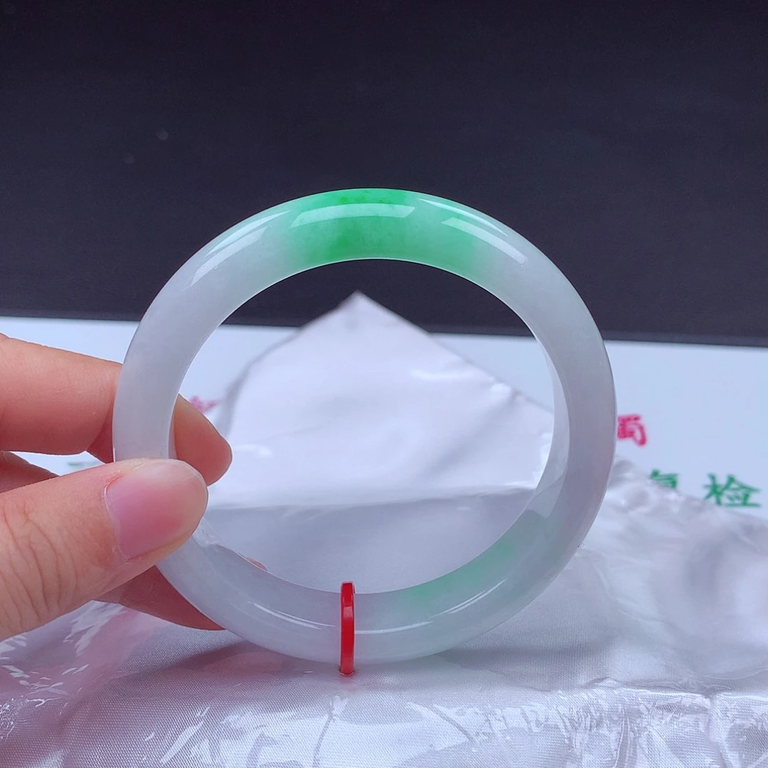 翡翠手镯未镶嵌手镯001893翡翠直播