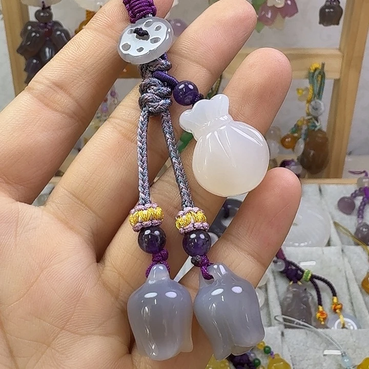 钥匙挂件，紫色款钱袋