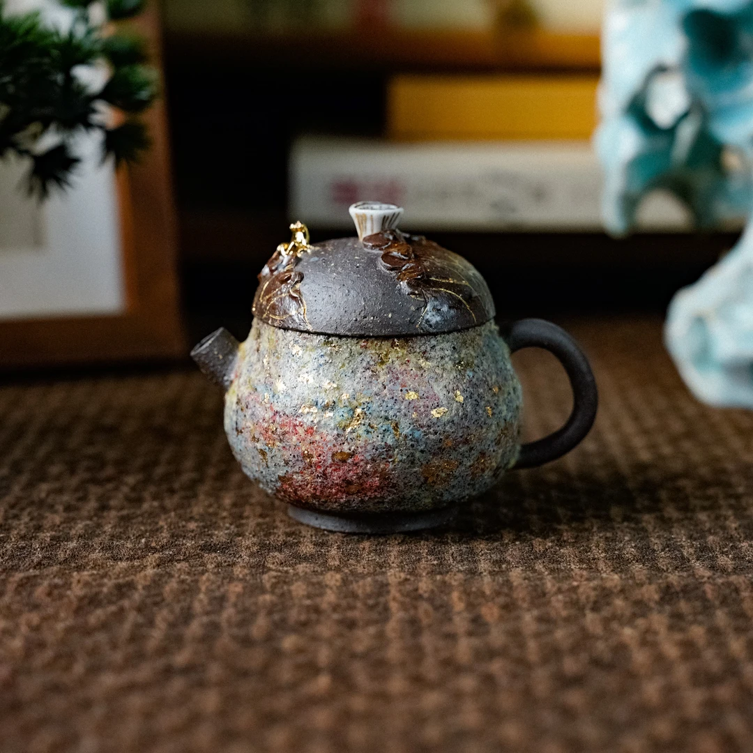 【高越】七彩青莲壶 荷花壶（高越S0566）