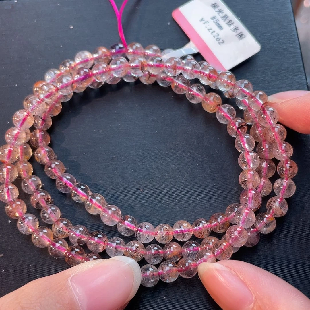 未镶嵌手串水晶紫钛多圈zt262 116号