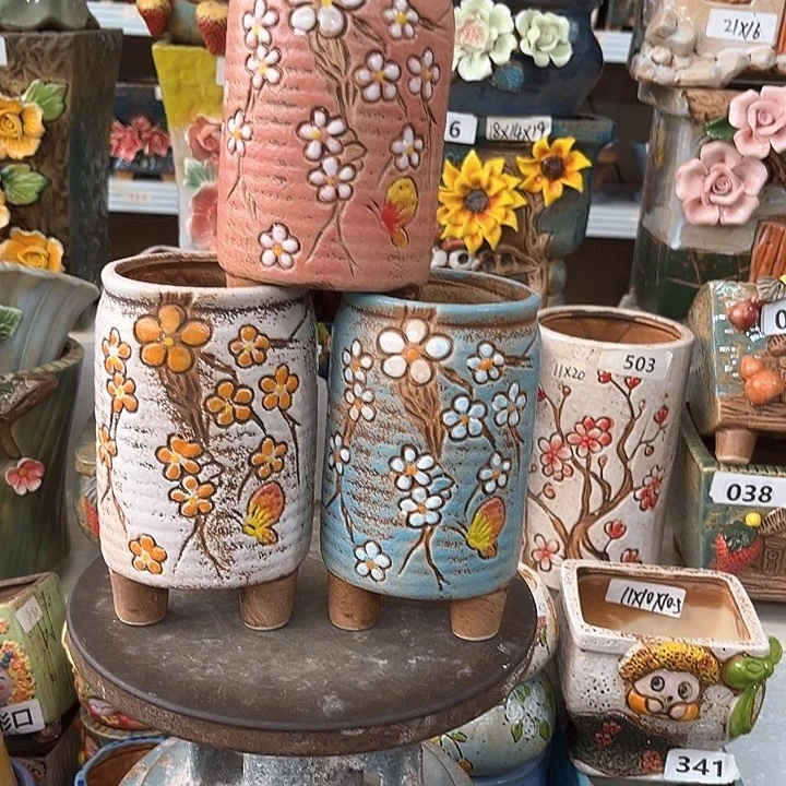 紫砂花盆粗陶材质多肉花盆