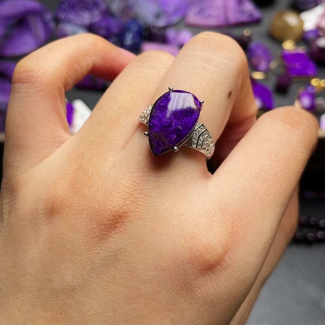 苏纪石（舒俱来）戒指银S925镶嵌