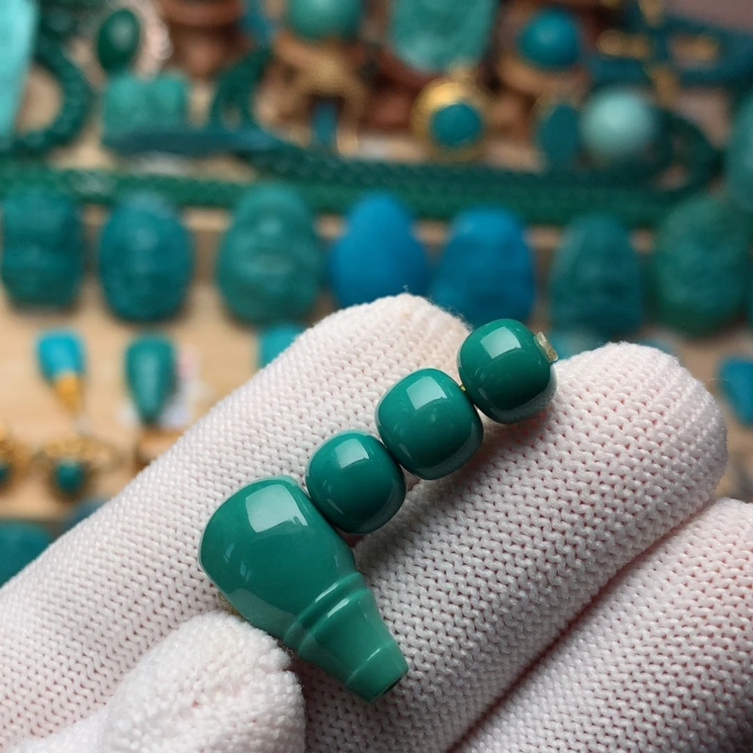 未镶嵌绿松石珠宝奇石精品套装