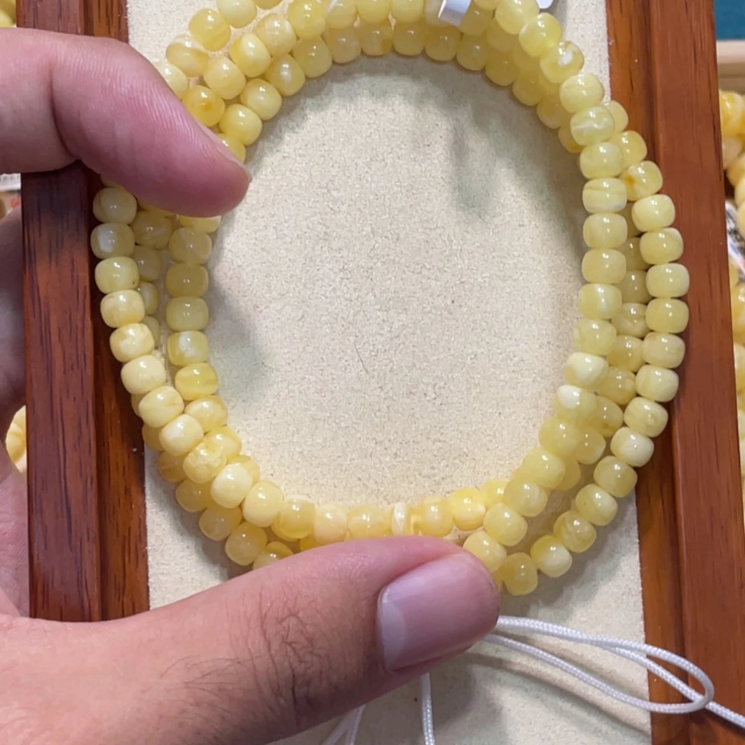 ꕥ***࿐未镶嵌蜜蜡手链蜜蜡108