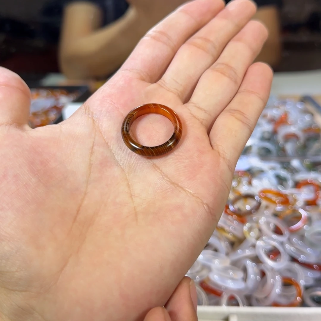 玛瑙/玉髓戒指未镶嵌303号19 圈有瑕疵买三送一
