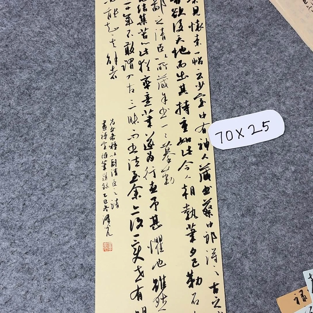 书法国展书家廖老师70×25