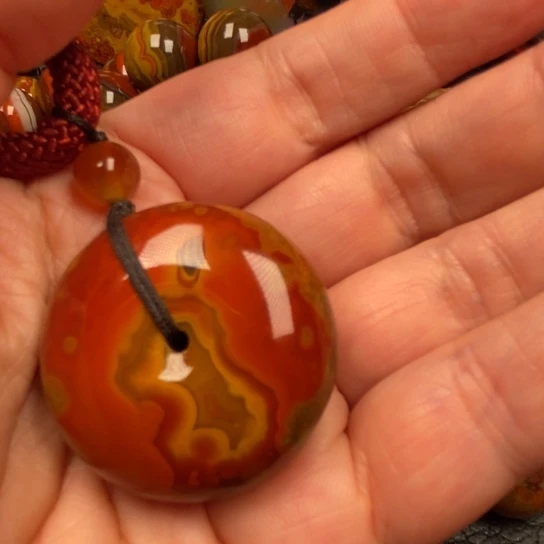 玛瑙/玉髓吊坠未镶嵌乾*