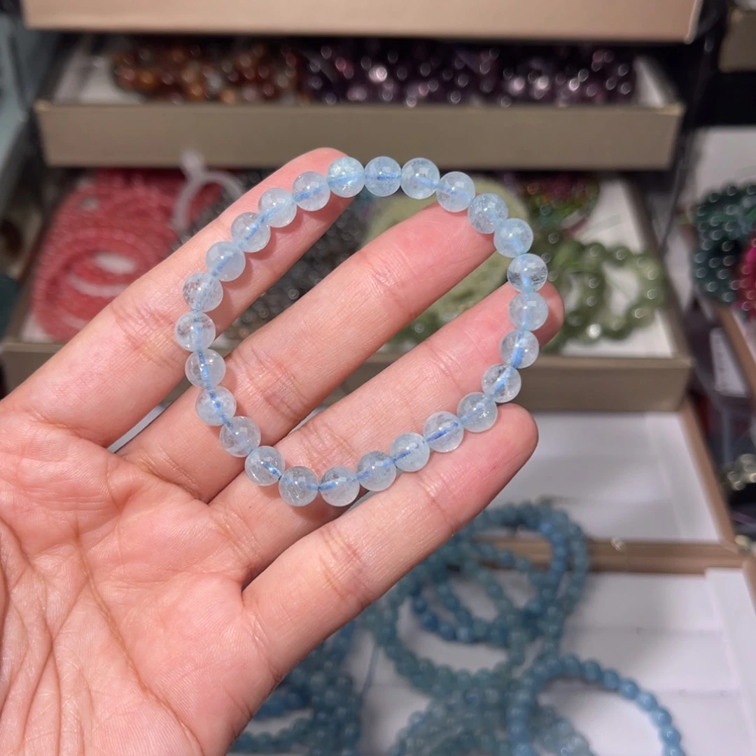 水晶手链未镶嵌海蓝宝008