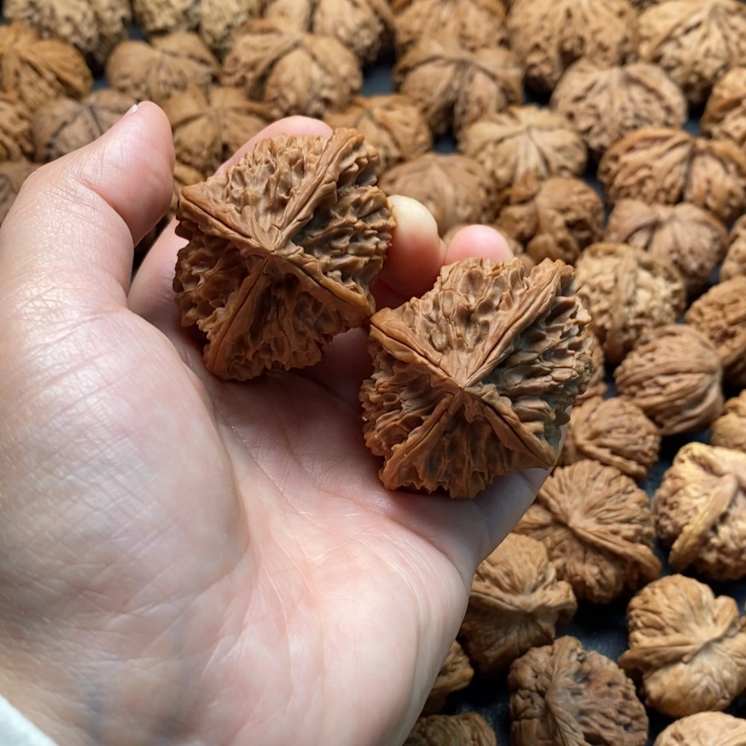 文玩核桃把件52李学超四棱