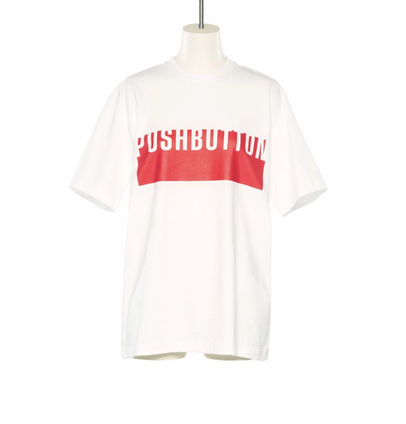 Pushbutton 印条字母短袖T恤衫