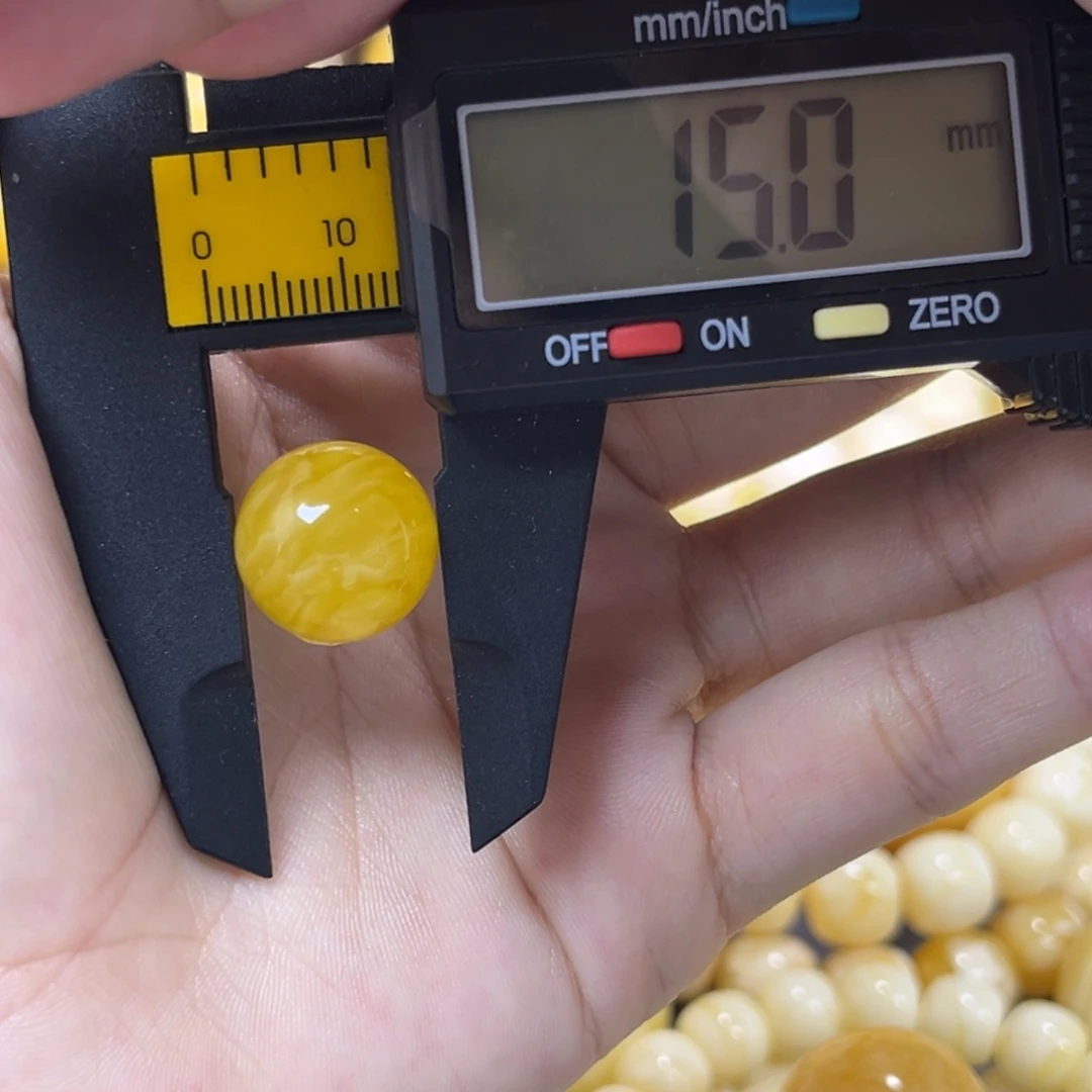 琥珀未镶嵌手串单珠圆珠今日特价