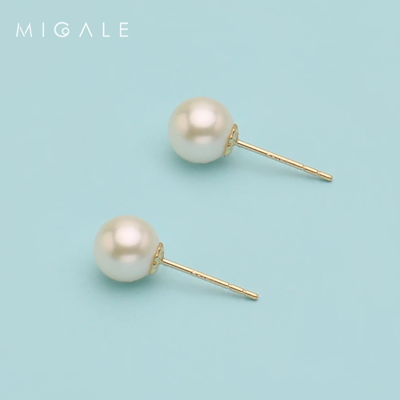 【粉丝好礼/无调色Akoya耳钉/6-7mm】海水Akoya珍珠耳钉C1028