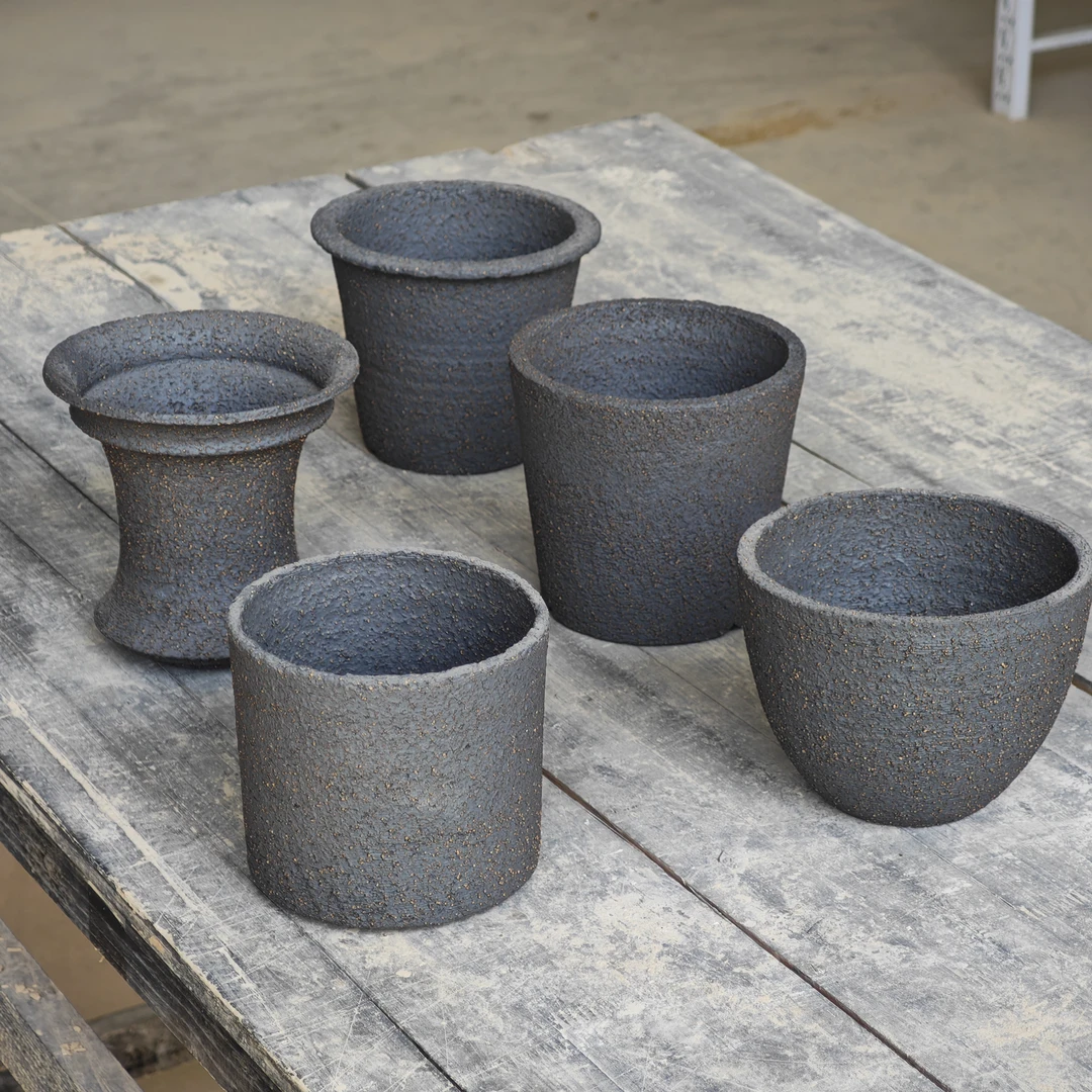 粗陶无釉透气块根碗盆中号素里手工龟甲龙惠比大黑象芽宫象足漆树