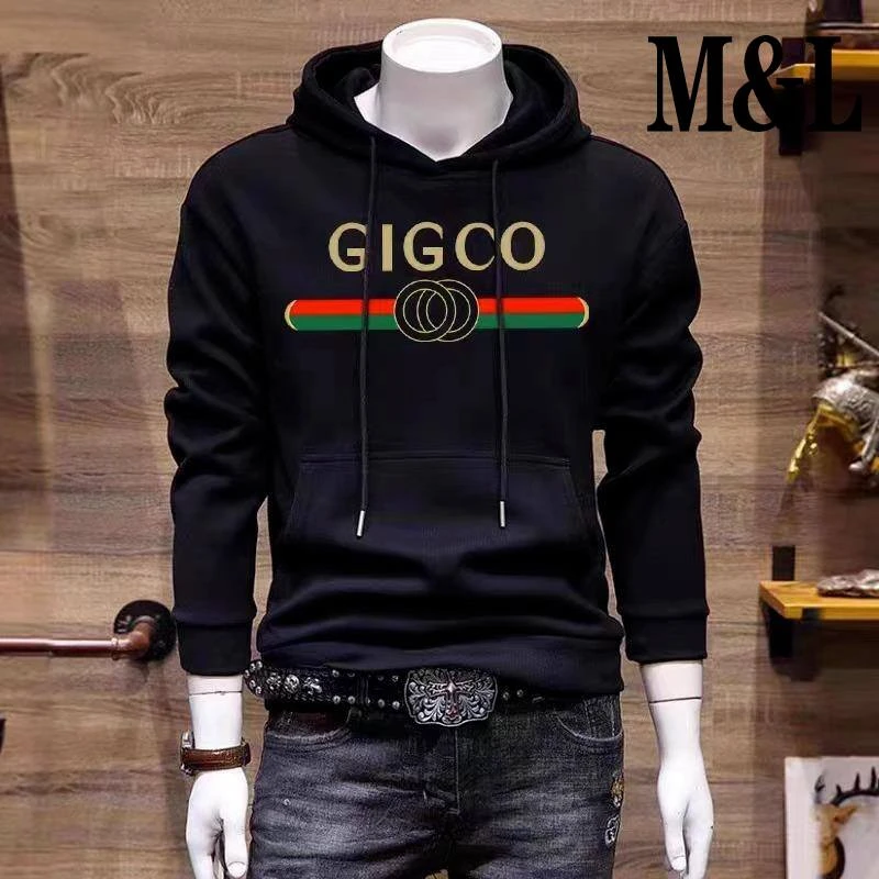 【澳门专柜正品】欧货男装秋冬季新款厚棉T男士连帽修身套头外套