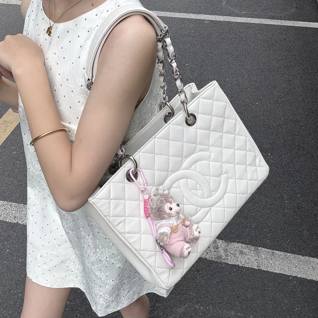 95新 Chanel/香奈儿 香奈儿白银GST单肩托特包