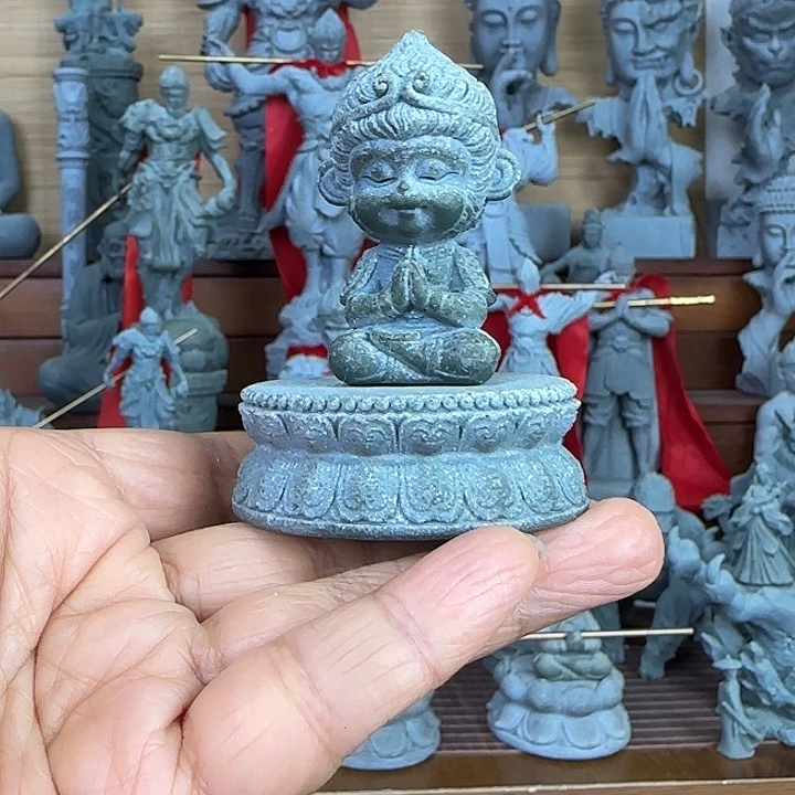 石材小悟空莲花底座