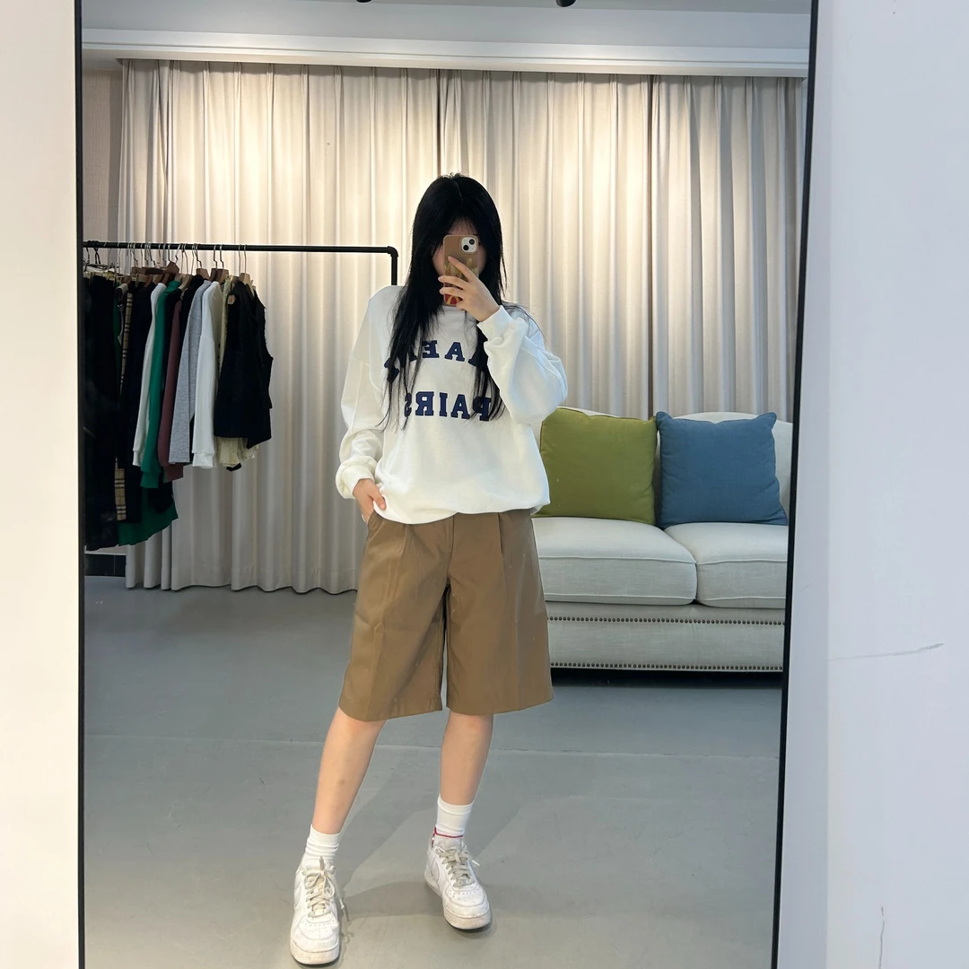 郑姐-2025夏季时装西装短裤外穿高腰显瘦休闲A字五分裤中裤女