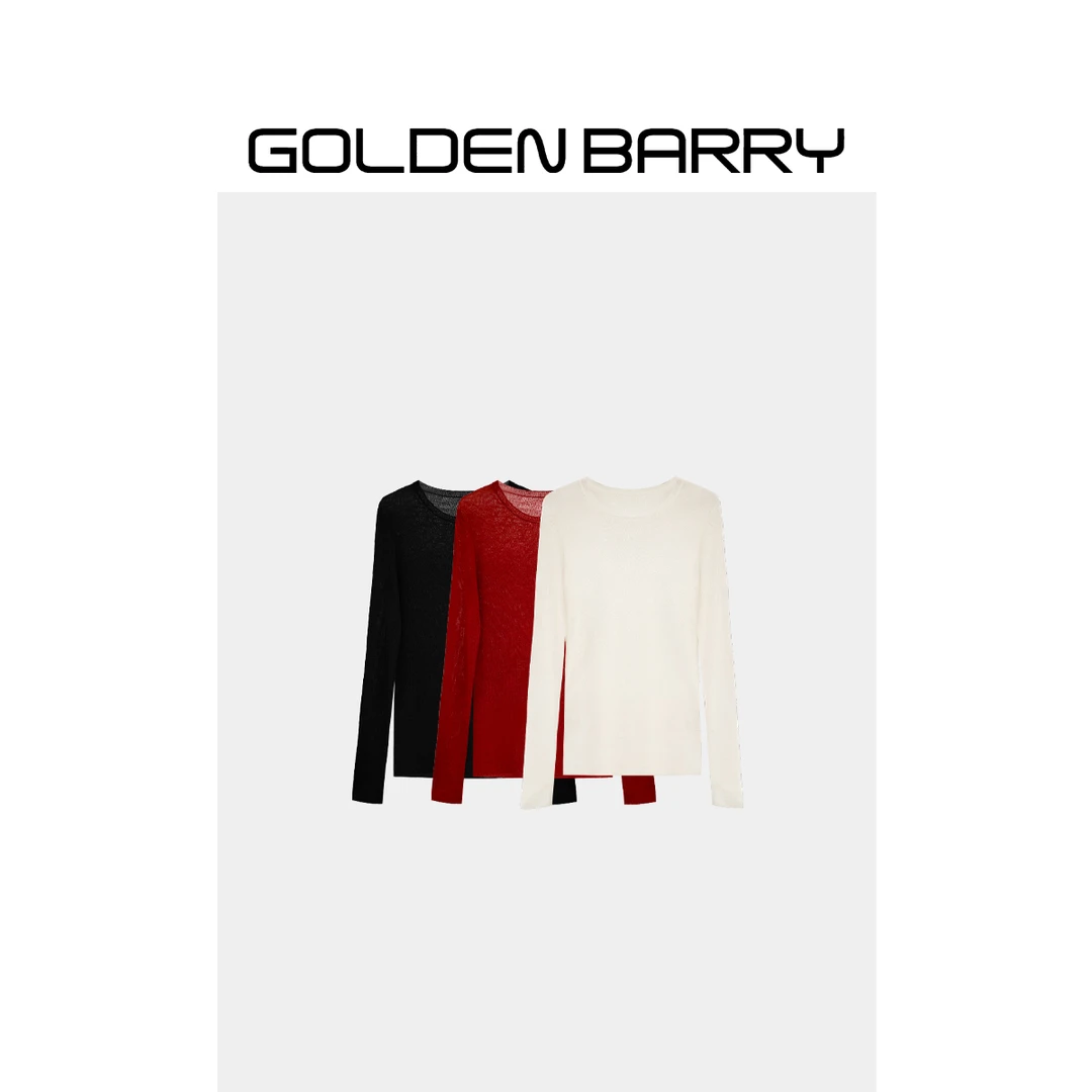 【返季福 利】|241158微透黄金羊毛开衩毛衣