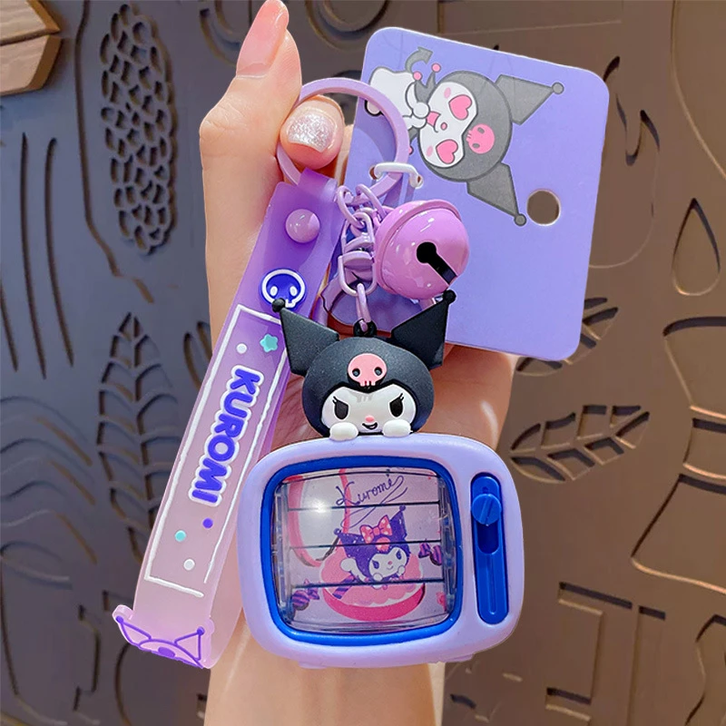 卡通三丽鸥串珠手链钥匙小电视扣创意库洛米包包钥匙链公仔挂件