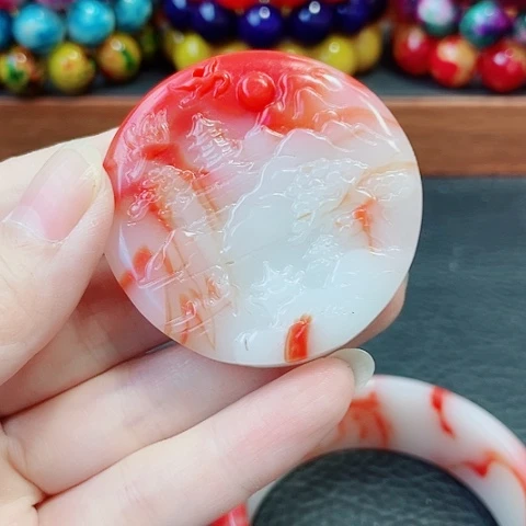 未镶嵌玛瑙手饰血玉
