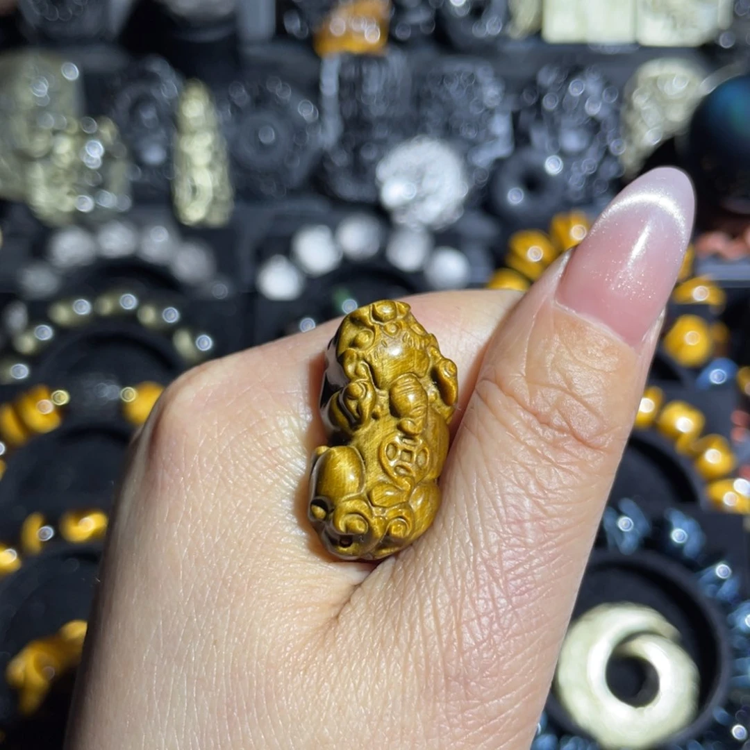 木变石（虎睛石）未镶嵌吊坠(不含链)良***贵定制款不退不换