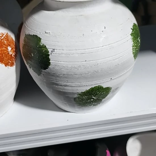白绿色花拉丝口径10高度19默认无孔（需要打孔自行备注）