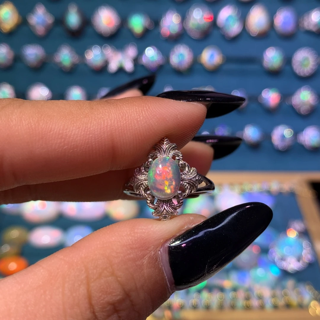 欧泊银S925镶嵌戒指款