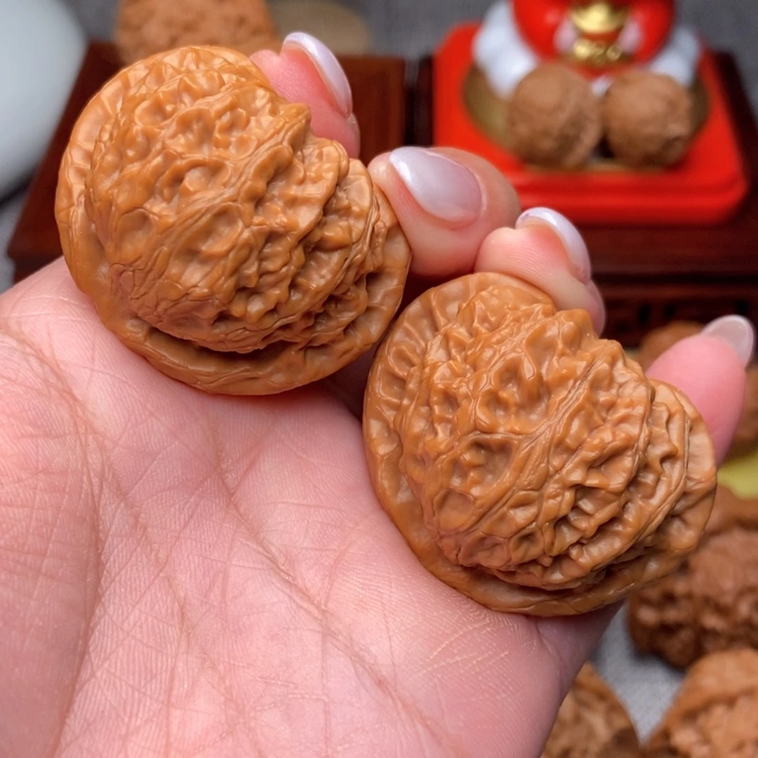 文玩核桃把件肉宫灯40全品