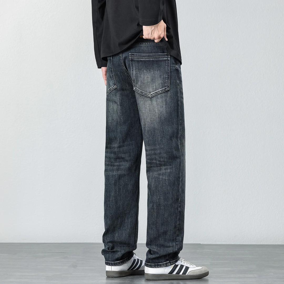 高端男士牛仔裤2025秋冬新款潮牌休闲修身小脚裤子品牌弹力男裤