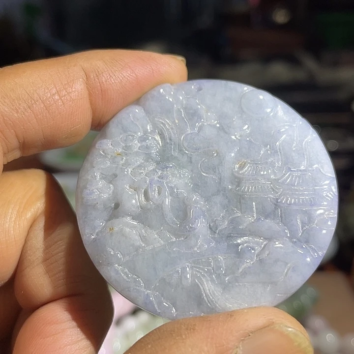 翡翠未镶嵌吊坠(不含链)山水