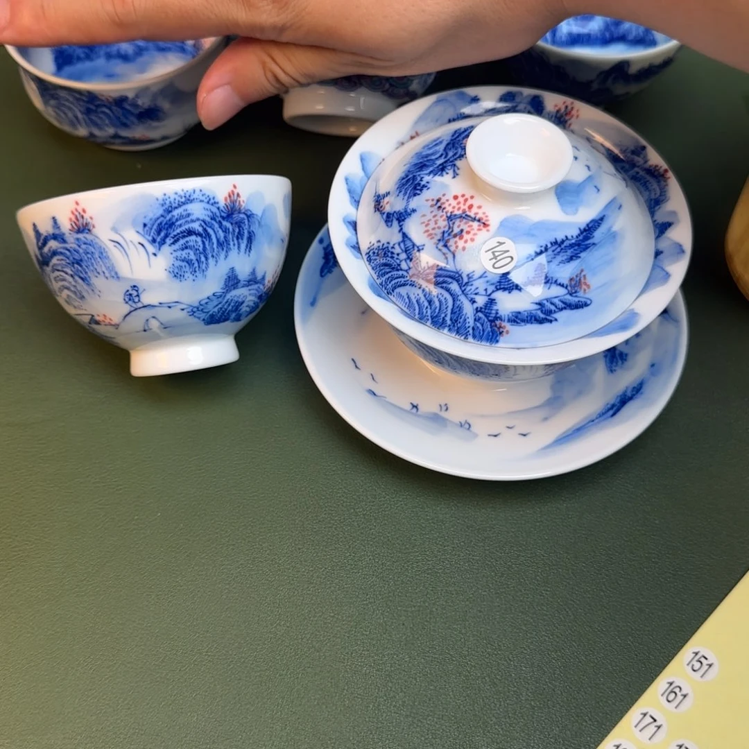 彦祖纯手工手绘茶具