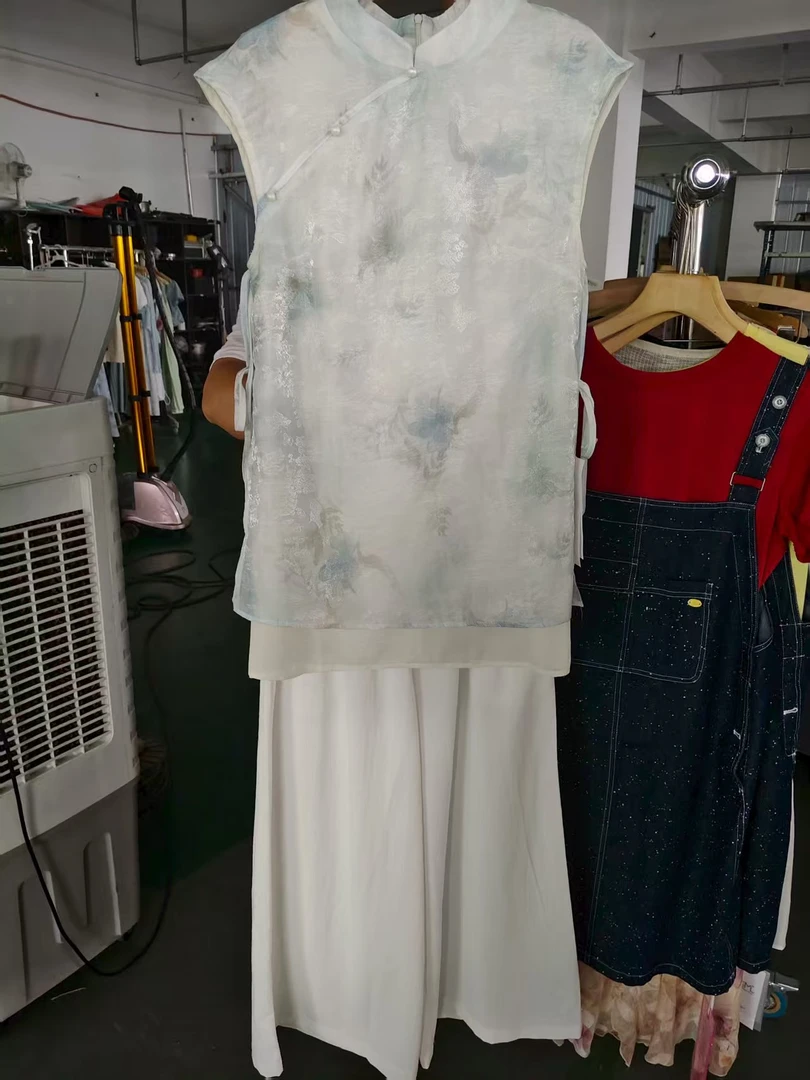 （0413）森系中国风老钱风中式提花新中式时尚时尚套装女装