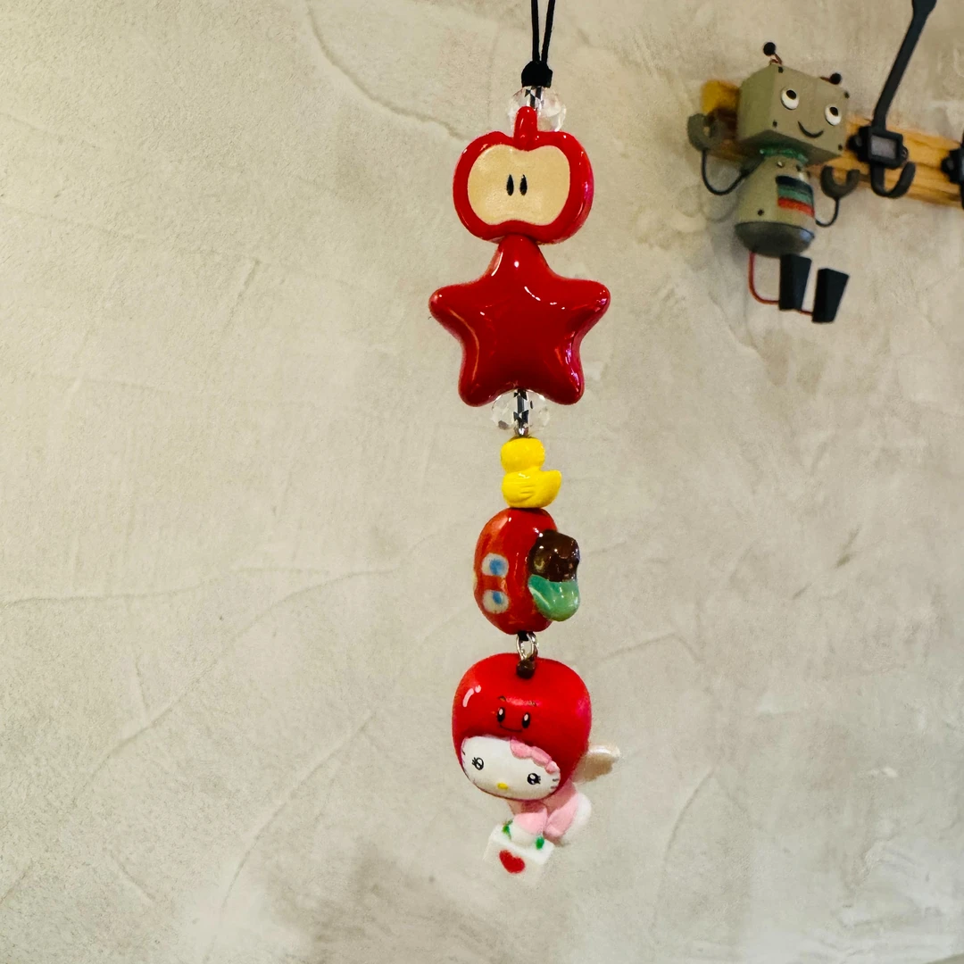 清晨YueYue手作原创手机链挂绳装饰链ins短款手工创意个性可爱