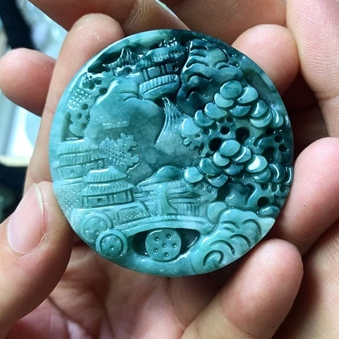 翡翠未镶嵌颈饰天然缅甸翡翠a货