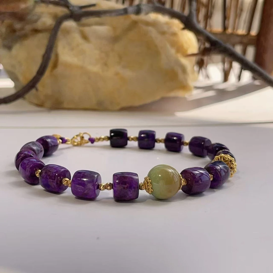 舒俱来帝王紫直切0.8圆珠手链18k/16cm/5mm+/AZB4350（藤萝）