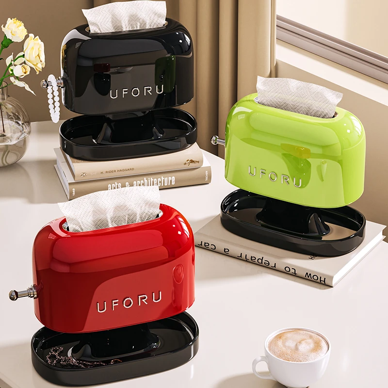 纸巾盒客厅桌面高档复古纸抽盒多功能家用梳妆台轻奢高级感抽纸盒