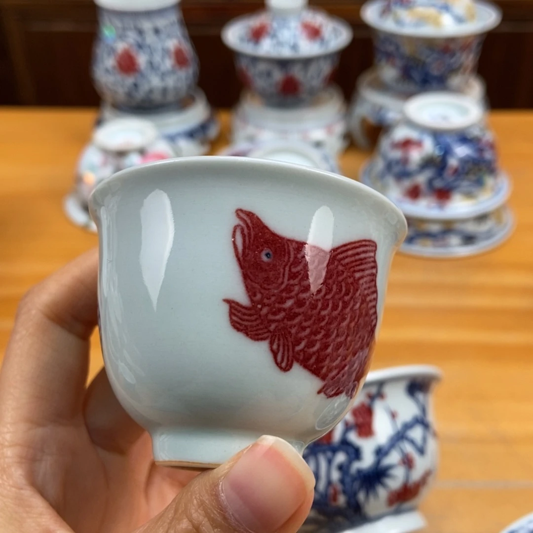 手绘现代茶具非古董