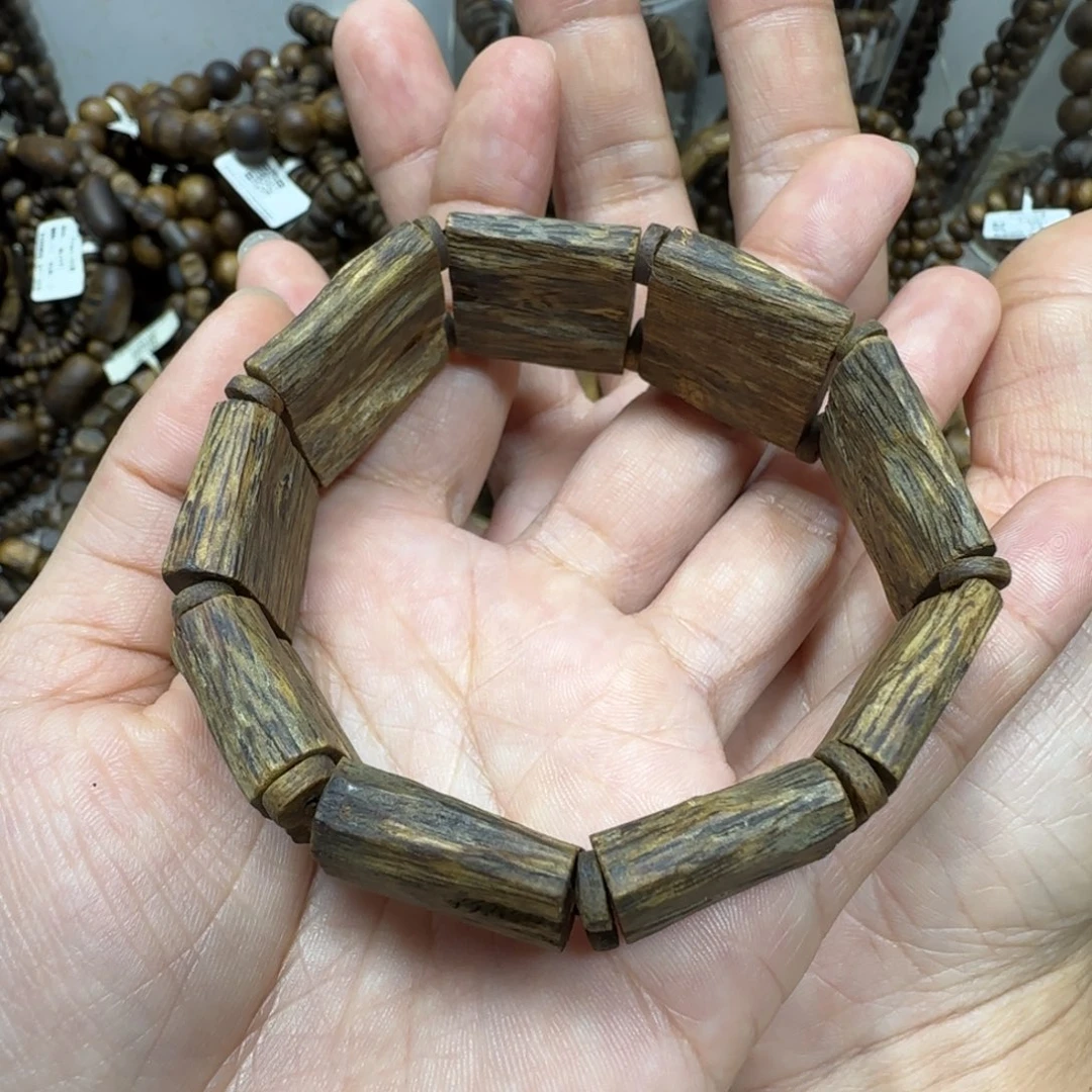 手串沉香金沙叶多样性发货一条卡22-20克