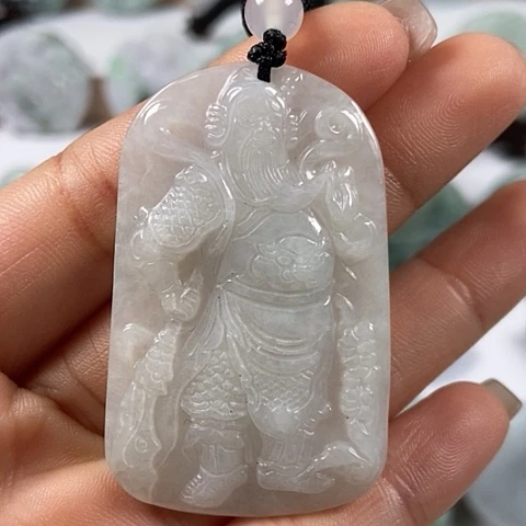 翡翠颈饰未镶嵌关二爷福利