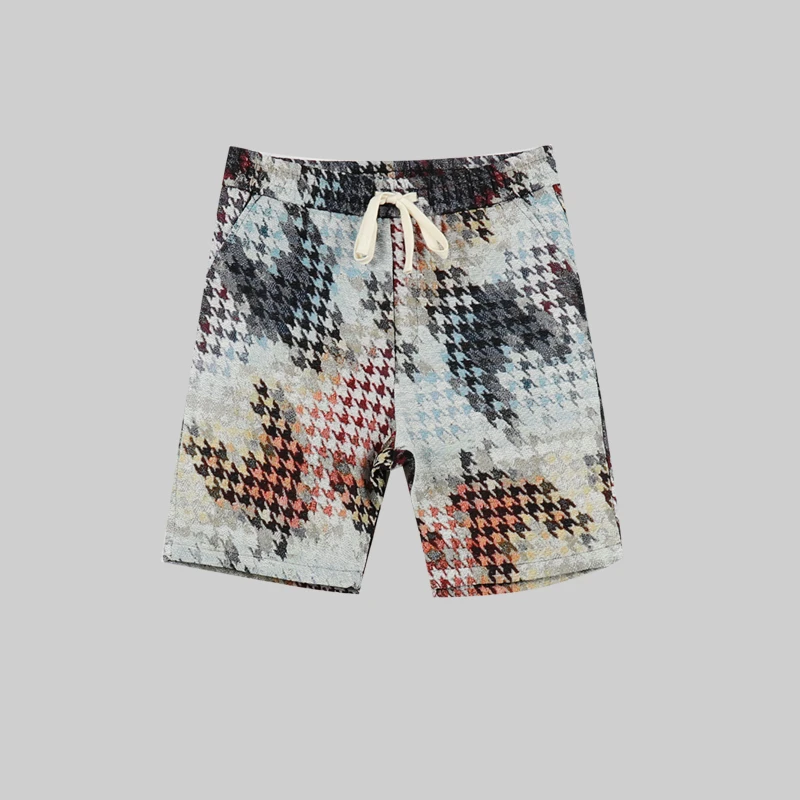 男士休闲男士千鸟格短裤