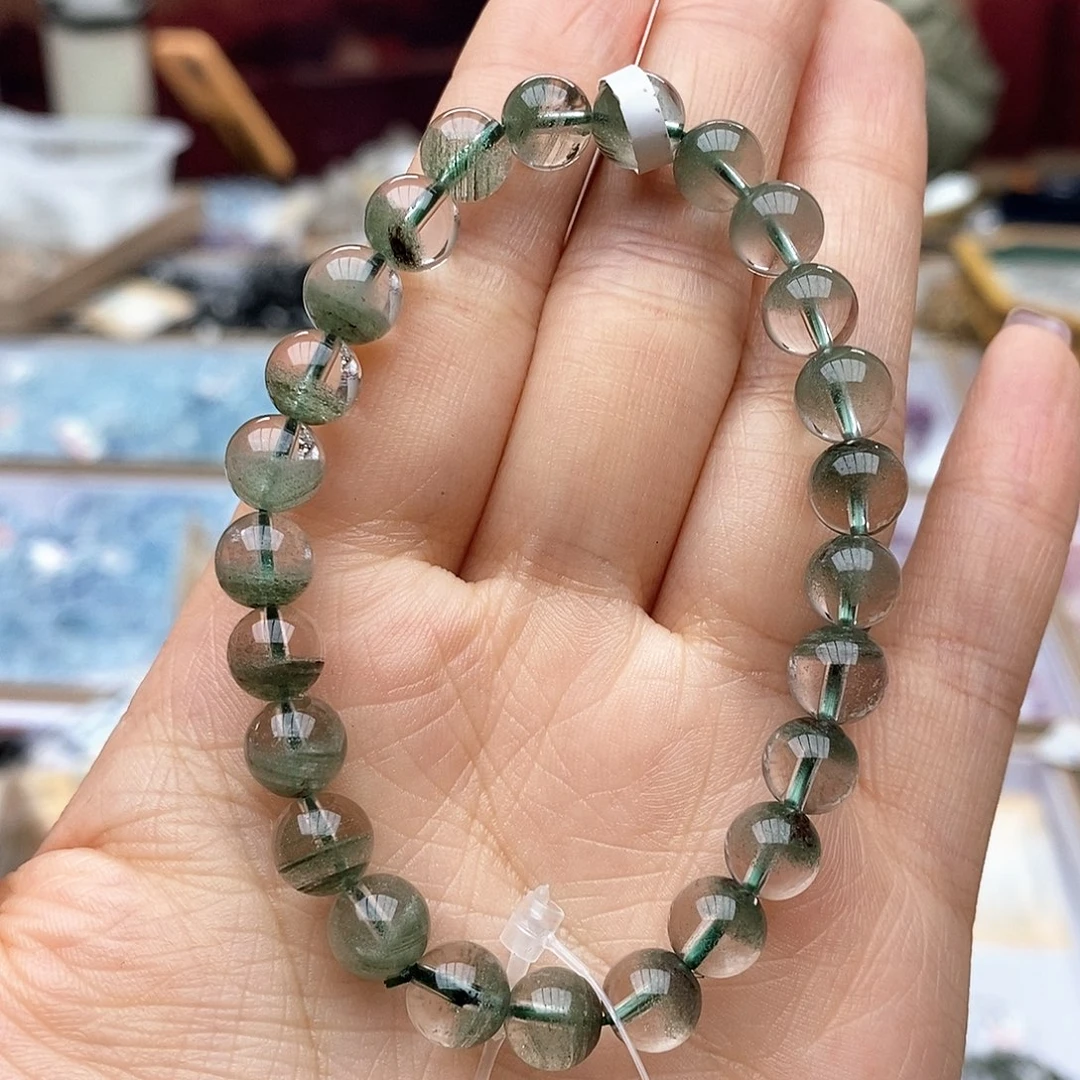 水晶手链未镶嵌C307 绿幽灵 8m