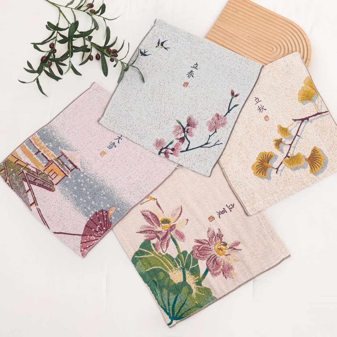 【四条装】纯棉纱布方巾古风全棉柔软四节气方巾